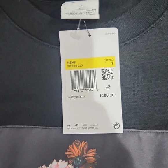 Nike Sportswear AF-1 Masterpiece Crew Black Men Small - Picture 5 of 7